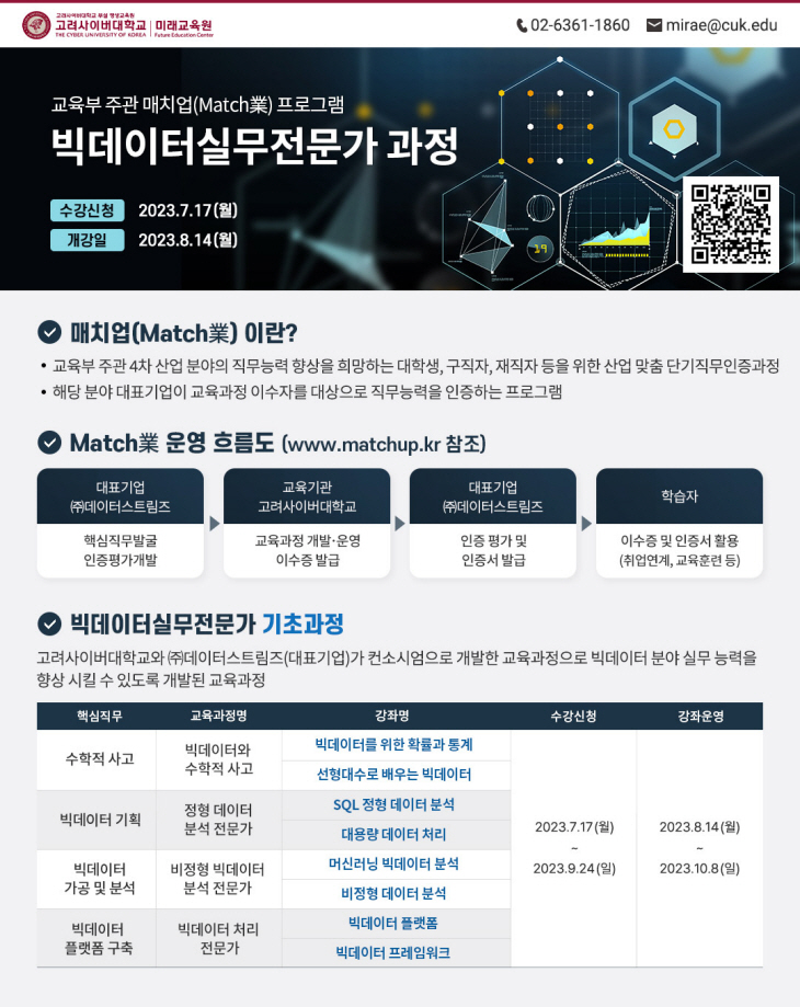 01_매치업 빅데이터실무전문가 교육과정 안내