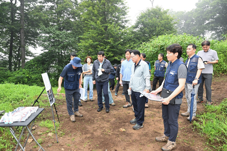 강수현 양주시장 13일 양주대모산성 발굴조사현장 방문