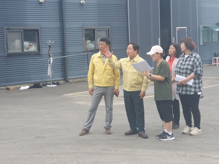 주광덕 남양주시장 오남리 옹벽 및 비탈사면 유실지 현장점검