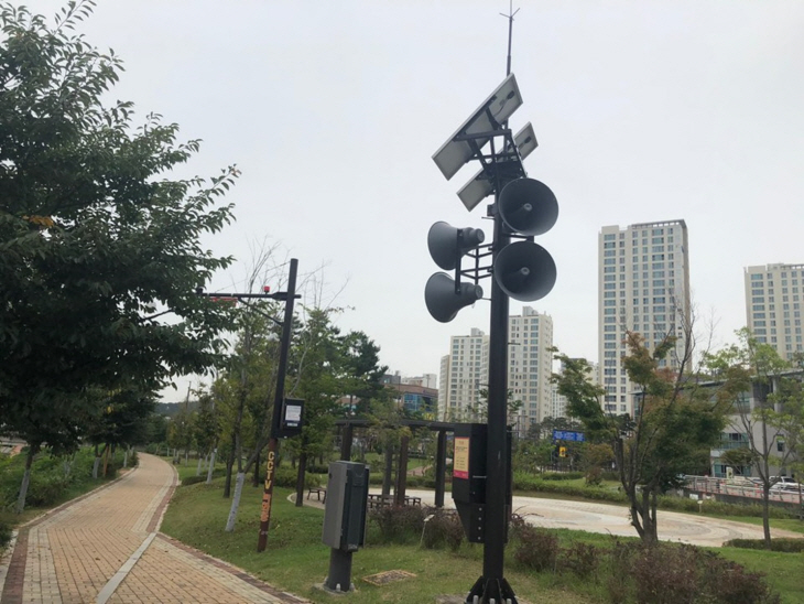 CCTV와 함께 활용 중인 예경보시설
