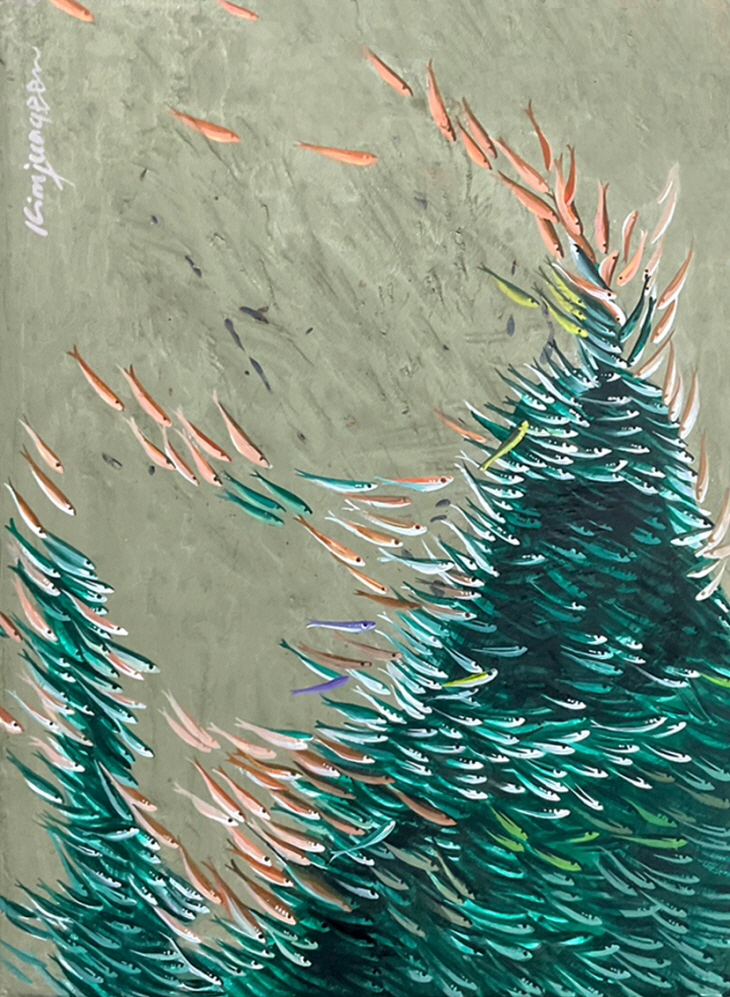 pixel 725 Acrylic on canvas 33x24 2023