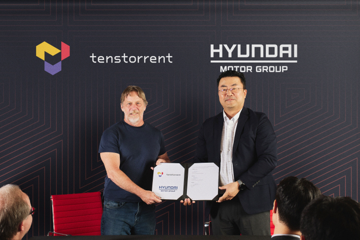 짐 켈러 텐스토렌트 CEO(왼쪽)와 김흥수 현대차그룹 GSO(Global