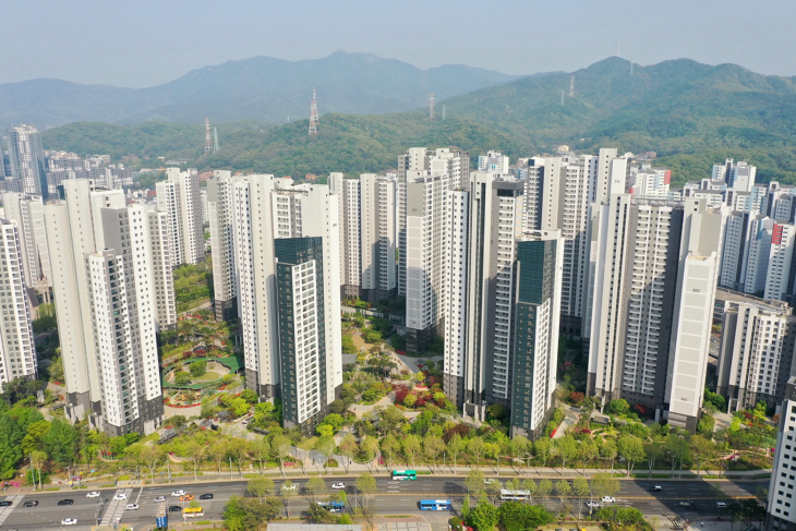 과천위버필드 아파트 전경