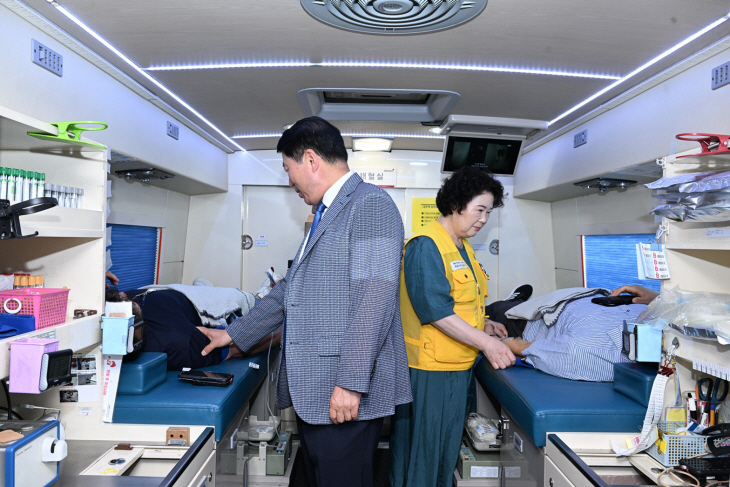 백경현 구리시장 17일 민-관 헌혈행사 현장 응원방문