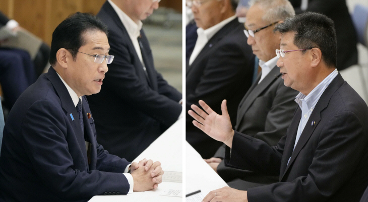 기시다 日총리, 오염수 방류 앞두고 어민 단체장 면담
