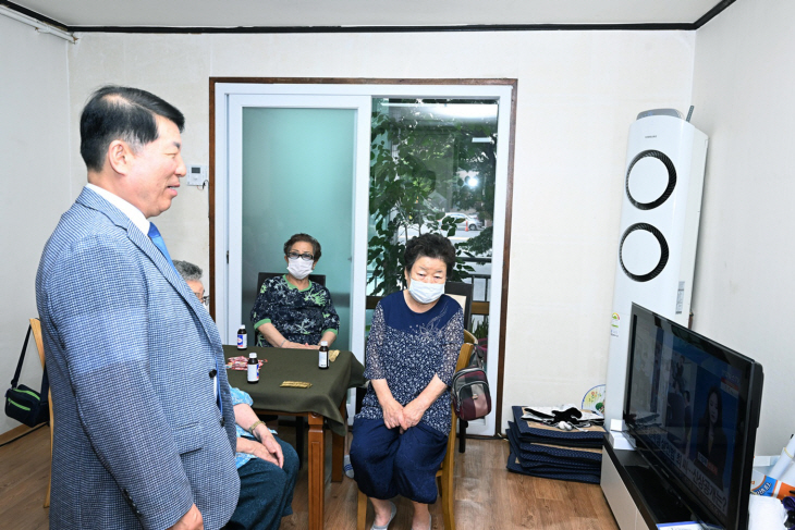 백경현 구리시장 22일 럭키1 경로당 방문