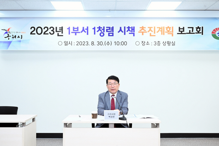 백경현 구리시장 ‘1부서 1청렴 시책 추진계획’ 보고회 주재