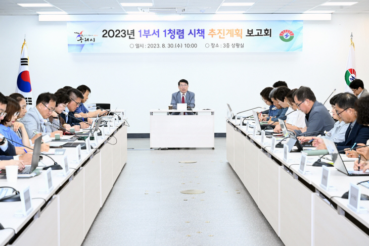 구리시 ‘2023년 1부서 1청렴 시책 추진계획’ 보고회 현장