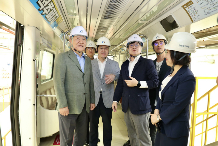 이상민-김병수-오병권 김포골드라인 차량기지 2일 방문