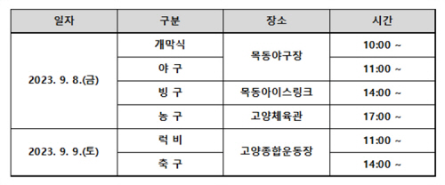 행사일정