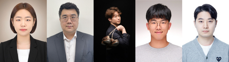 왼쪽부터 서지현-손현-박창훈-공혁준-이은종 수상자