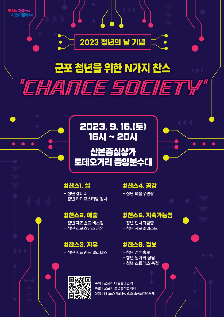 군포시 '2023 군포 청년축제' 포스터