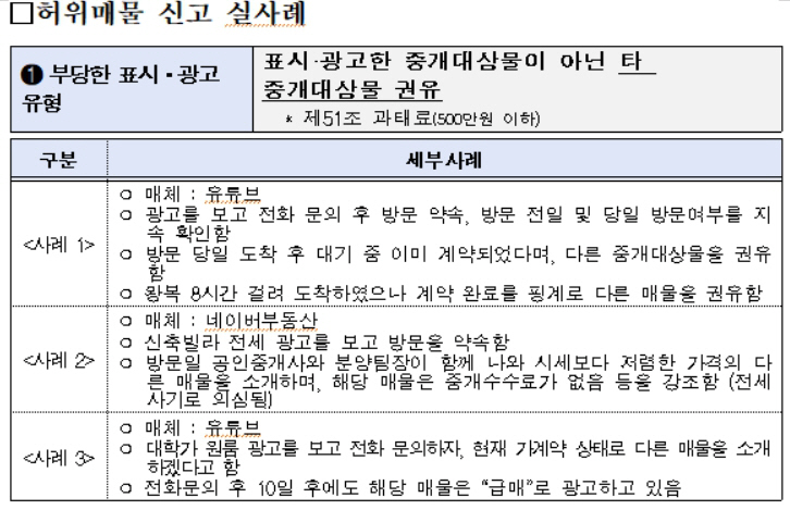 허위매물 신고 실사레 ㅇㅁㅇ