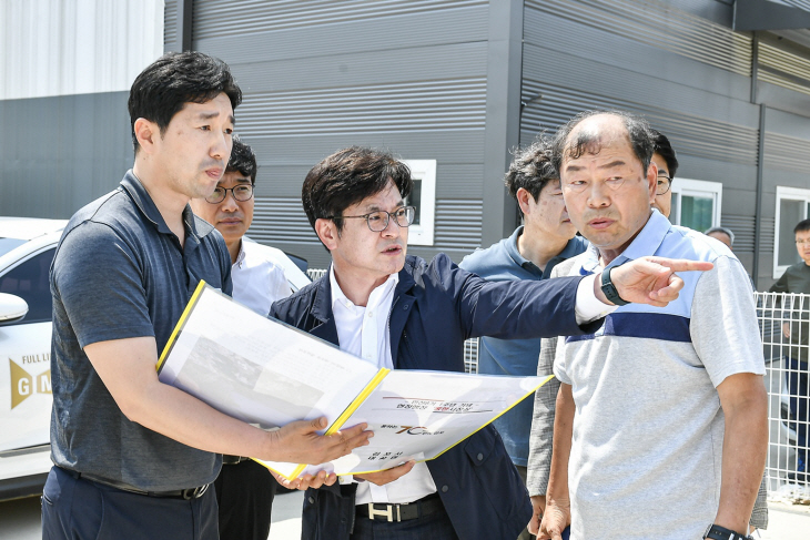김병수 김포시장 통행시장실 통해 농수로 현장점검
