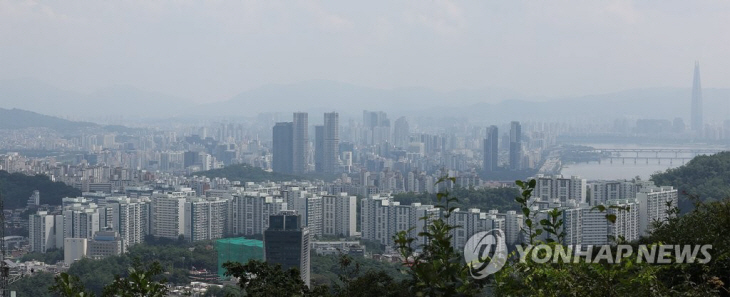서울의 아파트 전경
