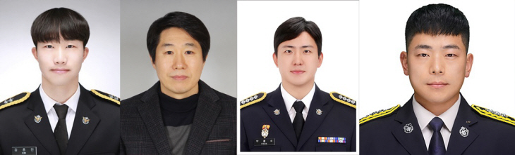LG의인상을 수상한 김종민, 신윤곤, 박철수, 김익수씨(왼쪽부터