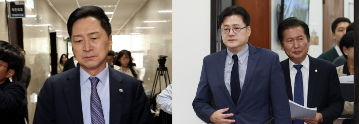 김기현 국민의힘 당대표와 홍익표 더불어민주당 원내대표
