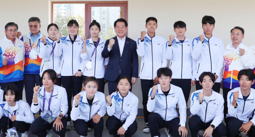 전국체전 전남 사이클선수 격려(1015)