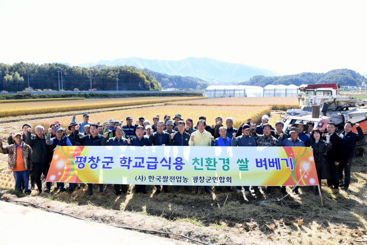 친환경 쌀 벼베기1