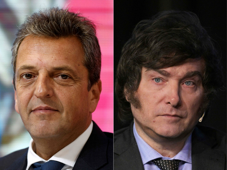 COMBO-FILES-ARGENTINA-POLITICS-ELECTION-MASSA-MILEI
