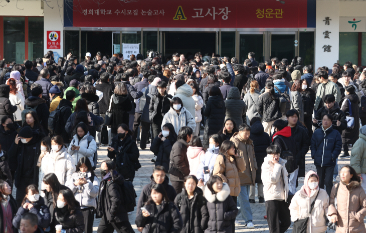 수능 끝, 수시 논술 인파