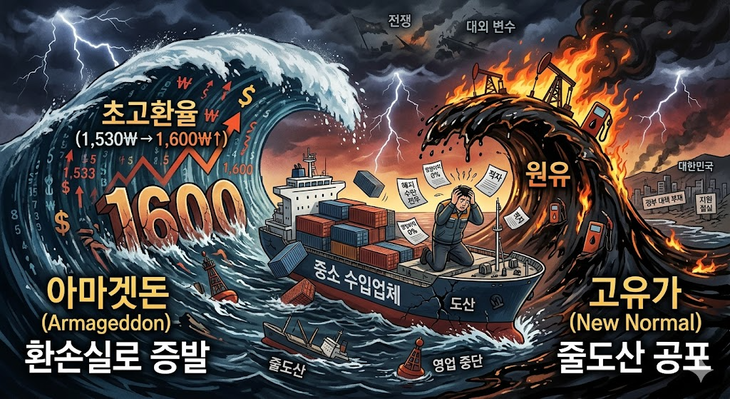 고환율·고유가 이중 격랑에 수입업계 "원달러 1600원 넘으면 줄도산" - 뉴스 썸네일 이미지