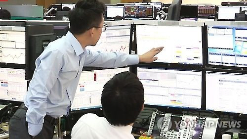 증시 코스피 주가 딜링룸.