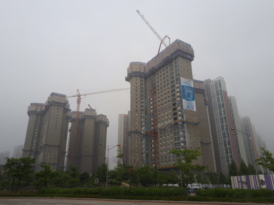 송도 아파트 건설현장.(사진=신보훈 기자)