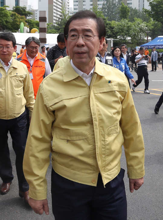 박원순 서울시장, 재난대응안전한국훈련 참관