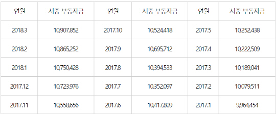 부동자금 표