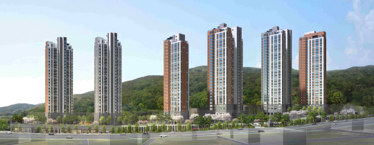 'e편한세상 홍제 가든플라츠' 투시도