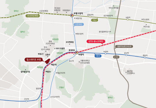 힐스테이트 부평 위치도