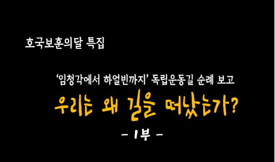 임청각에서 하얼빈까지 1년간의 기록 타이틀