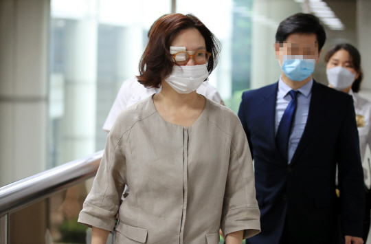 속행 공판 출석하는 정경심