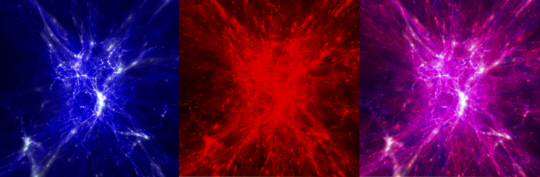 1_가스 및 암흑 물질 분포 시뮬레이션