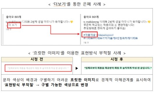 SNS '뒷광고' 의심 게시물 사례