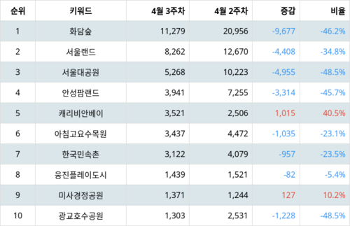 랭키파이 트렌드 지수 분석 데이터