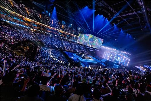 영국 런던 O2 아레나에서 개최된 2024 롤드컵 결승전 현장. 사진=라이엇 게임즈 제공