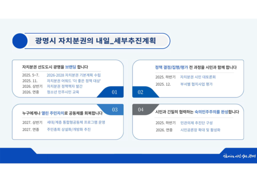 광명시 27일 정책브리핑 발표 자료