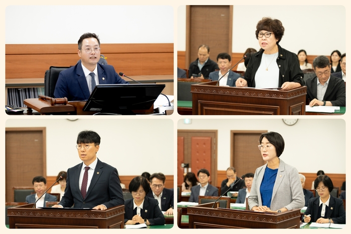 상단 왼쪽부터 시계방향으로 한근수-이정애-박은경-원주영 남양주시의회 의원