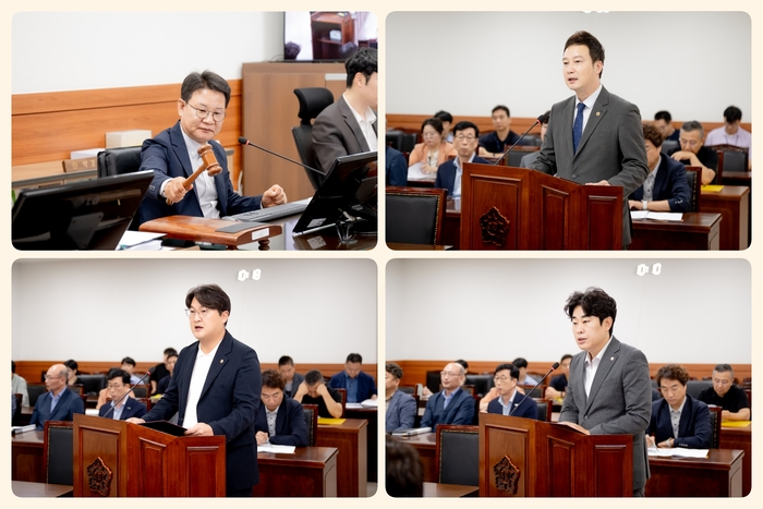 상단 왼쪽부터 시계방향으로 남양주시의회 박경원-이진환-김상수-김지훈(민) 의원