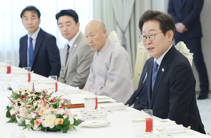 이재명 대통령, 종교계 지도자 초청 오찬