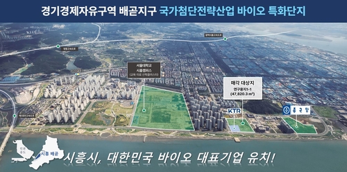 시흥시 경기경제자유구역 배곧지구 국가첨단전략산업 바이오 특화단지 계획도