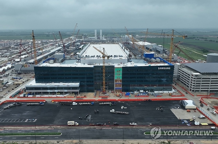 미국 텍사스주 테일러시에 건설 중인 삼성전자 반도체 공장 전경.