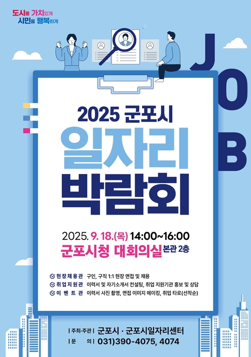 군포시 2025 하반기 일자리박람회 포스터