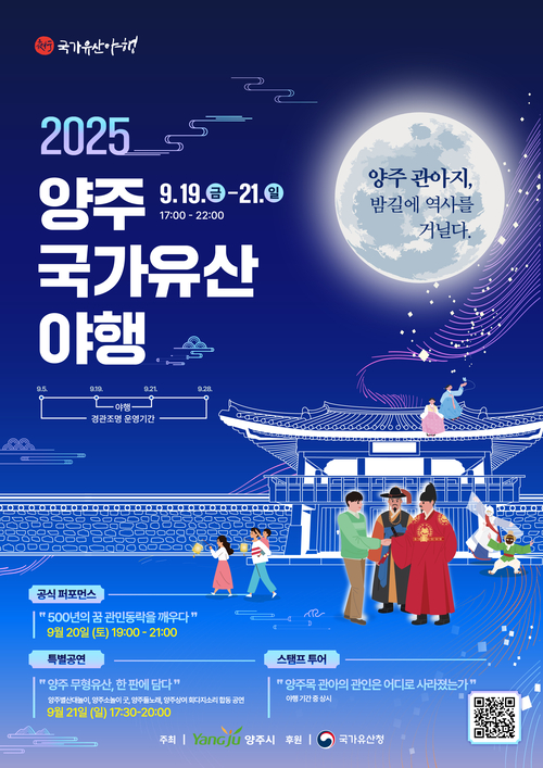 양주시 '2025 양주국가유산 야행' 포스터