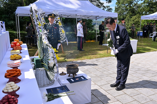 양평군-육군 제55보병사단 3일 6.25전쟁 전사자 합동영결식 거행