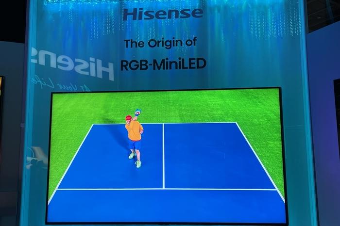 하이센스가 IFA 2025에서 RGB 미니 LED 제품을 선보였다. 연합뉴스.