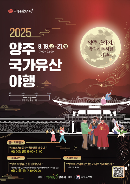 양주시 '2025 국가유산 야행' 포스터