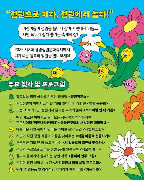 2025년 제2회 광명정원문화축제 카드뉴스